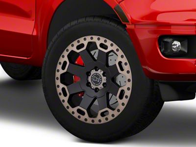 Black Rhino Warlord Matte Black with Machined Dark Tint Lip 6-Lug Wheel; 20x9; 12mm Offset (19-23 Ranger)