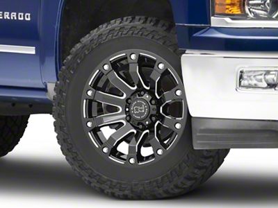 Black Rhino Selkirk Gloss Black Milled 6-Lug Wheel; 20x10; -12mm Offset (14-18 Silverado 1500)