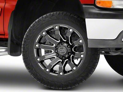 Black Rhino Selkirk Gloss Black Milled 6-Lug Wheel; 20x10; -12mm Offset (99-06 Silverado 1500)