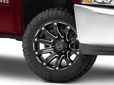 Black Rhino Selkirk Gloss Black Milled 6-Lug Wheel; 20x10; -12mm Offset (07-13 Silverado 1500)