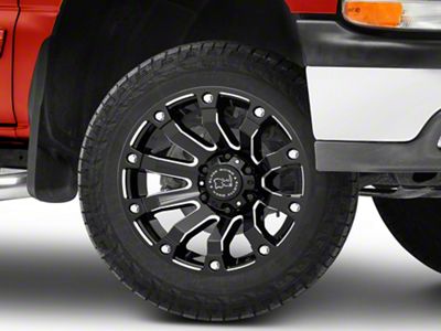 Black Rhino Selkirk Gloss Black Milled 6-Lug Wheel; 20x9; 12mm Offset (99-06 Silverado 1500)