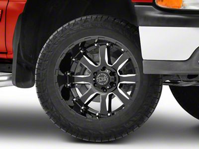 Black Rhino Sierra Gloss Black Milled 6-Lug Wheel; 20x10; -12mm Offset (99-06 Silverado 1500)