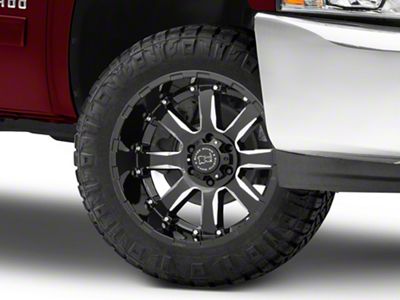 Black Rhino Sierra Gloss Black Milled 6-Lug Wheel; 20x10; -12mm Offset (07-13 Silverado 1500)