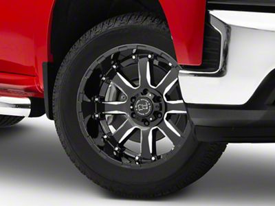 Black Rhino Sierra Gloss Black Milled 6-Lug Wheel; 20x10; -12mm Offset (19-25 Silverado 1500)