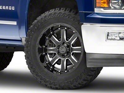 Black Rhino Sierra Gloss Black Milled 6-Lug Wheel; 20x9; 12mm Offset (14-18 Silverado 1500)
