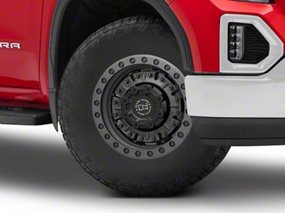 Black Rhino Abrams Textured Matte Gunmetal 6-Lug Wheel; 18x9.5; 12mm Offset (19-25 Sierra 1500)