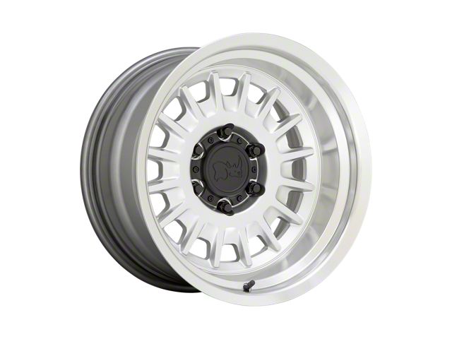 Black Rhino Aliso Gloss Silver 6-Lug Wheel; 17x8; 0mm Offset (14-18 Sierra 1500)