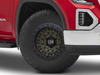 Black Rhino Barricade Olive Drab Green with Black Rock Guard 6-Lug Wheel; 18x9; -18mm Offset (19-25 Sierra 1500)