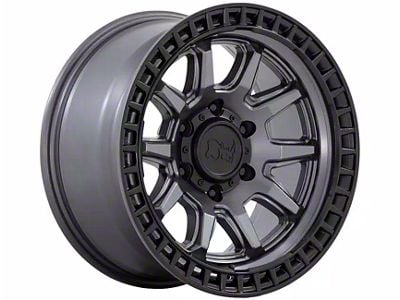 Black Rhino Calico Matte Gunmetal with Matte Black Lip 6-Lug Wheel; 17x8.5; 0mm Offset (19-25 Sierra 1500)