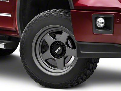 KMC Lobo Matte Anthracite 6-Lug Wheel; 17x9; -38mm Offset (14-18 Sierra 1500)