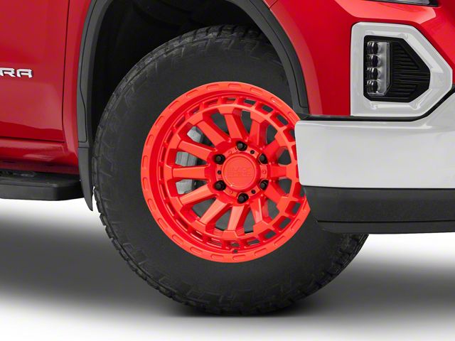 Black Rhino Raid Gloss Red 6-Lug Wheel; 20x9.5; 12mm Offset (19-24 Sierra 1500)