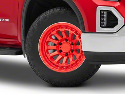 Black Rhino Raid Gloss Red 6-Lug Wheel; 20x9.5; -18mm Offset (19-25 Sierra 1500)