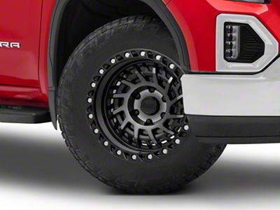 Black Rhino Shredder Matte Black with Machined Dark Tint 6-Lug Wheel; 20x9.5; -12mm Offset (19-25 Sierra 1500)