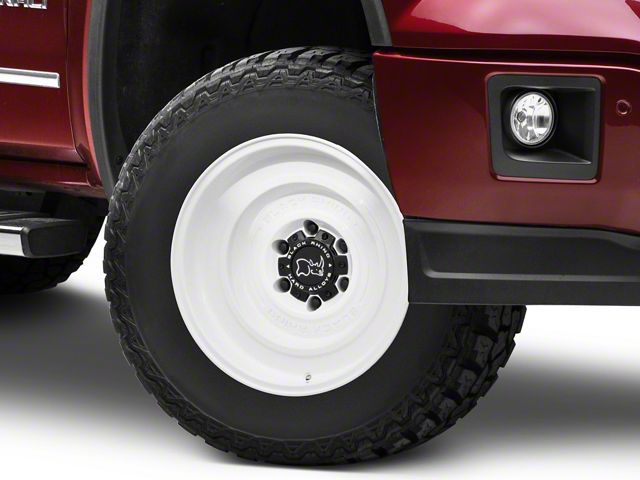 Black Rhino Solid Gloss White 6-Lug Wheel; 17x9.5; -12mm Offset (14-18 Sierra 1500)