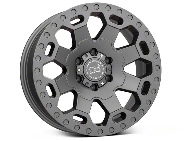 Black Rhino Warlord Matte Gunmetal 6-Lug Wheel; 18x8; 35mm Offset (99-06 Sierra 1500)