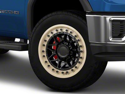 Black Rhino Alpha Matte Black with Sand Lip 8-Lug Wheel; 20x10; -18mm Offset (20-25 Sierra 2500 HD)