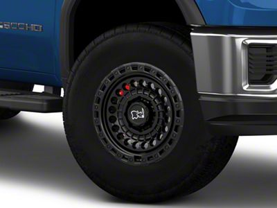 Black Rhino Sentinel Matte Black 8-Lug Wheel; 17x8.5; -18mm Offset (20-25 Sierra 2500 HD)