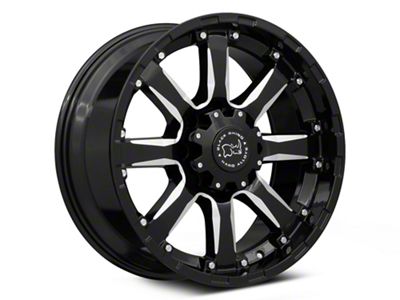 Black Rhino Sierra Gloss Black Milled 8-Lug Wheel; 20x10; -23mm Offset (07-10 Sierra 2500 HD)