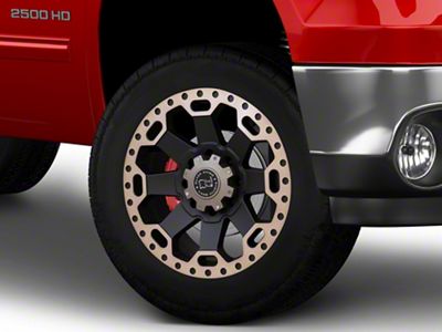 Black Rhino Warlord Matte Black with Machined Dark Tint 8-Lug Wheel; 20x9; 12mm Offset (07-10 Sierra 2500 HD)