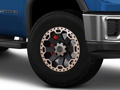 Black Rhino Warlord Matte Black with Machined Dark Tint 8-Lug Wheel; 17x9; 12mm Offset (20-25 Sierra 2500 HD)