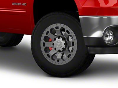 Black Rhino Warlord Matte Gunmetal 8-Lug Wheel; 18x9; 12mm Offset (07-10 Sierra 2500 HD)