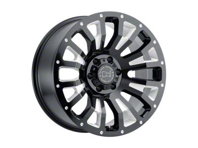 Black Rhino Pinatubo Gloss Black Milled 8-Lug Wheel; 17x9.5; -18mm Offset (20-25 Sierra 3500 HD SRW)