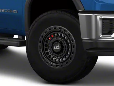 Black Rhino Sentinel Matte Black 8-Lug Wheel; 17x8.5; -18mm Offset (20-25 Sierra 3500 HD SRW)