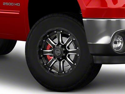 Black Rhino Sierra Gloss Black Milled 8-Lug Wheel; 18x9; -12mm Offset (07-10 Sierra 3500 HD SRW)
