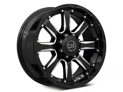 Black Rhino Sierra Gloss Black Milled 8-Lug Wheel; 20x9; 12mm Offset (07-10 Sierra 3500 HD SRW)