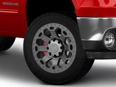 Black Rhino Warlord Matte Gunmetal 8-Lug Wheel; 20x9; 12mm Offset (07-10 Sierra 3500 HD SRW)