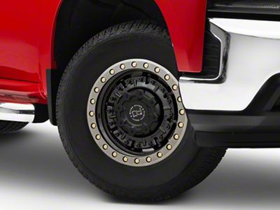 Black Rhino Abrams Gloss Gunblack with Machined Dark Tint 6-Lug Wheel; 17x8.5; 0mm Offset (19-25 Silverado 1500)