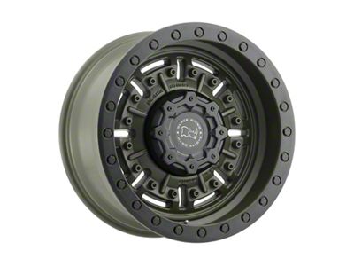 Black Rhino Abrams Olive Drab Green 6-Lug Wheel; 17x8.5; 0mm Offset (19-24 Silverado 1500)