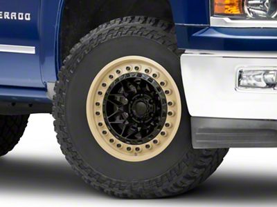 Black Rhino Alpha Matte Black with Sand Lip 6-Lug Wheel; 17x9; -12mm Offset (14-18 Silverado 1500)
