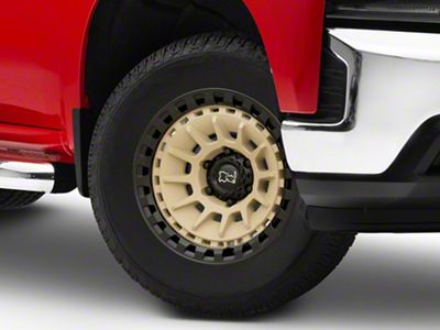 Black Rhino Barrage Desert Sand on Matte Black 6-Lug Wheel; 18x9; 0mm Offset (19-25 Silverado 1500)