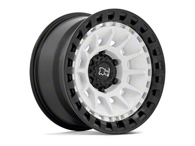 Black Rhino Barrage Gloss White on Matte Black 6-Lug Wheel; 17x8.5; -10mm Offset (14-18 Silverado 1500)