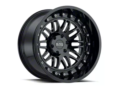 Black Rhino Fury Gloss Black 6-Lug Wheel; 17x9.5; -18mm Offset (19-25 Silverado 1500)