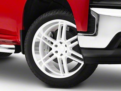 Black Rhino Katavi Silver 6-Lug Wheel; 22x10; 10mm Offset (19-25 Silverado 1500)