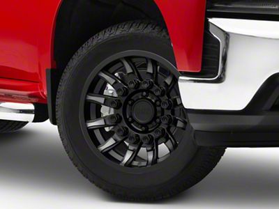 Black Rhino Mission Matte Black with Machined Tinted Spokes 6-Lug Wheel; 20x9; -18mm Offset (19-25 Silverado 1500)