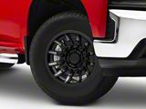 Black Rhino Mission Matte Black with Machined Tinted Spokes 6-Lug Wheel; 17x8.5; 0mm Offset (19-25 Silverado 1500)