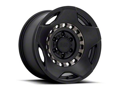 Black Rhino Muzzle Matte Black with Machined Tinted Ring 6-Lug Wheel; 17x9; -18mm Offset (19-25 Silverado 1500)