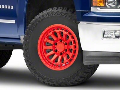Black Rhino Raid Gloss Red 6-Lug Wheel; 17x8.5; -18mm Offset (14-18 Silverado 1500)