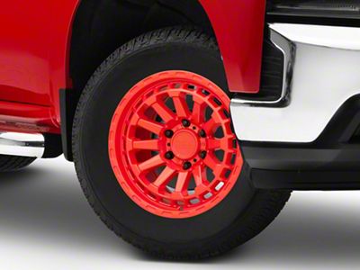 Black Rhino Raid Gloss Red 6-Lug Wheel; 18x9.5; 12mm Offset (19-25 Silverado 1500)