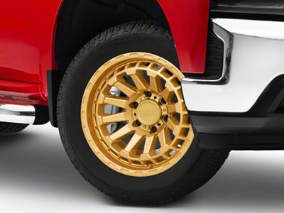 Black Rhino Raid Gold 6-Lug Wheel; 20x9.5; 12mm Offset (19-25 Silverado 1500)