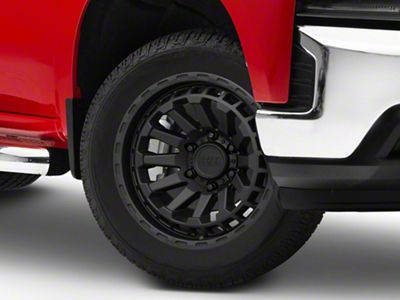 Black Rhino Raid Matte Black 6-Lug Wheel; 20x9.5; 12mm Offset (19-25 Silverado 1500)