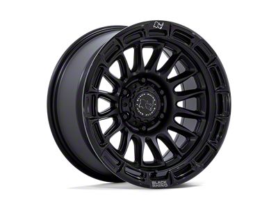 Black Rhino Rival Matte Black with Gloss Black Lip 6-Lug Wheel; 17x8.5; 10mm Offset (19-25 Silverado 1500)