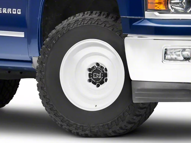 Black Rhino Solid Gloss White 6-Lug Wheel; 17x9.5; -12mm Offset (14-18 Silverado 1500)