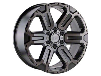 Black Rhino Wanaka Matte Gunmetal with Brushed Face and Gunmetal Tint 6-Lug Wheel; 20x9; 12mm Offset (19-25 Silverado 1500)