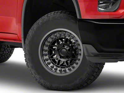 Black Rhino Alpha Matte Black with Gunmetal Lip 8-Lug Wheel; 18x9; 20mm Offset (20-25 Silverado 2500 HD)