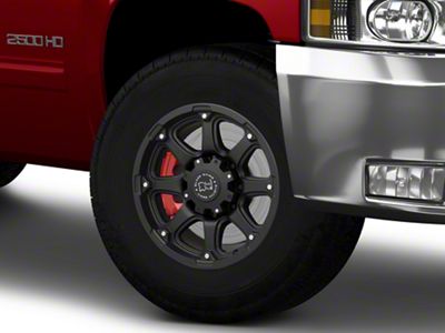 Black Rhino Glamis Matte Black 8-Lug Wheel; 17x9; -12mm Offset (07-10 Silverado 2500 HD)
