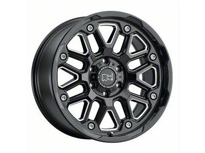 Black Rhino Hollister Gloss Black Milled 8-Lug Wheel; 17x9.5; 6mm Offset (20-25 Silverado 2500 HD)